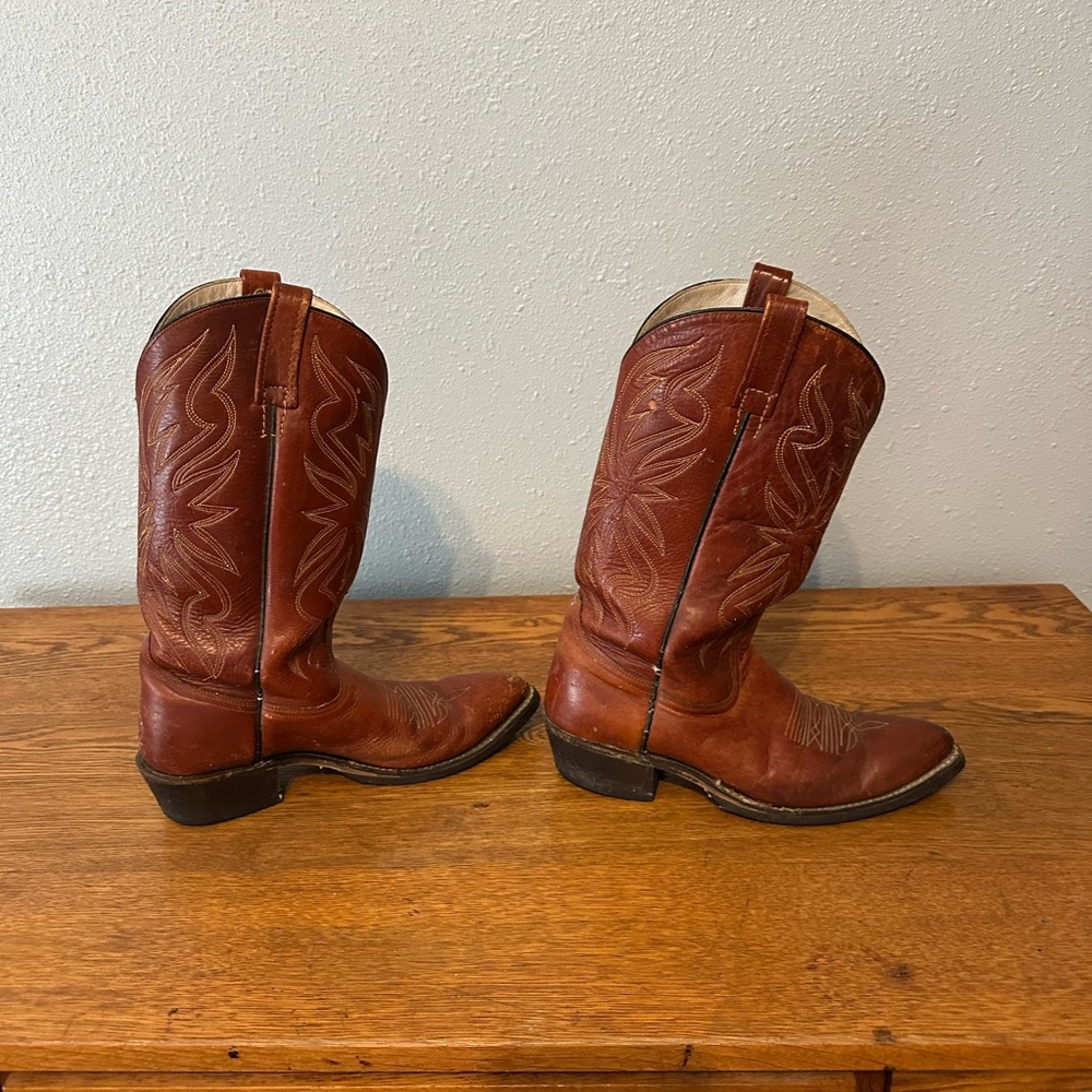 Men’s Redish/Brown Ariat Western Cowboy Boots - Picture 4 of 6